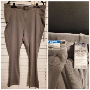 Terra & Sky Gray Ankle Jeggings 2X(20W-22W)